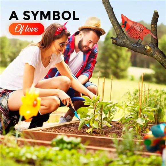 Garden Decor - Cardinal Bird Decor, Beautiful Backyard Ideas & Cardinal Gifts - Picture 5 of 6